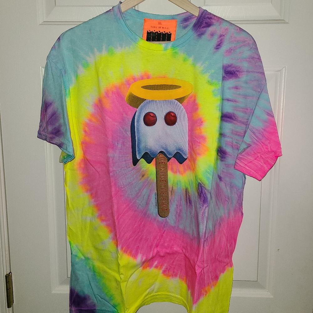 BWOOD NYC TIE DYE TSHIRT BRIAN WOOD SHIRT XL GHOST POP